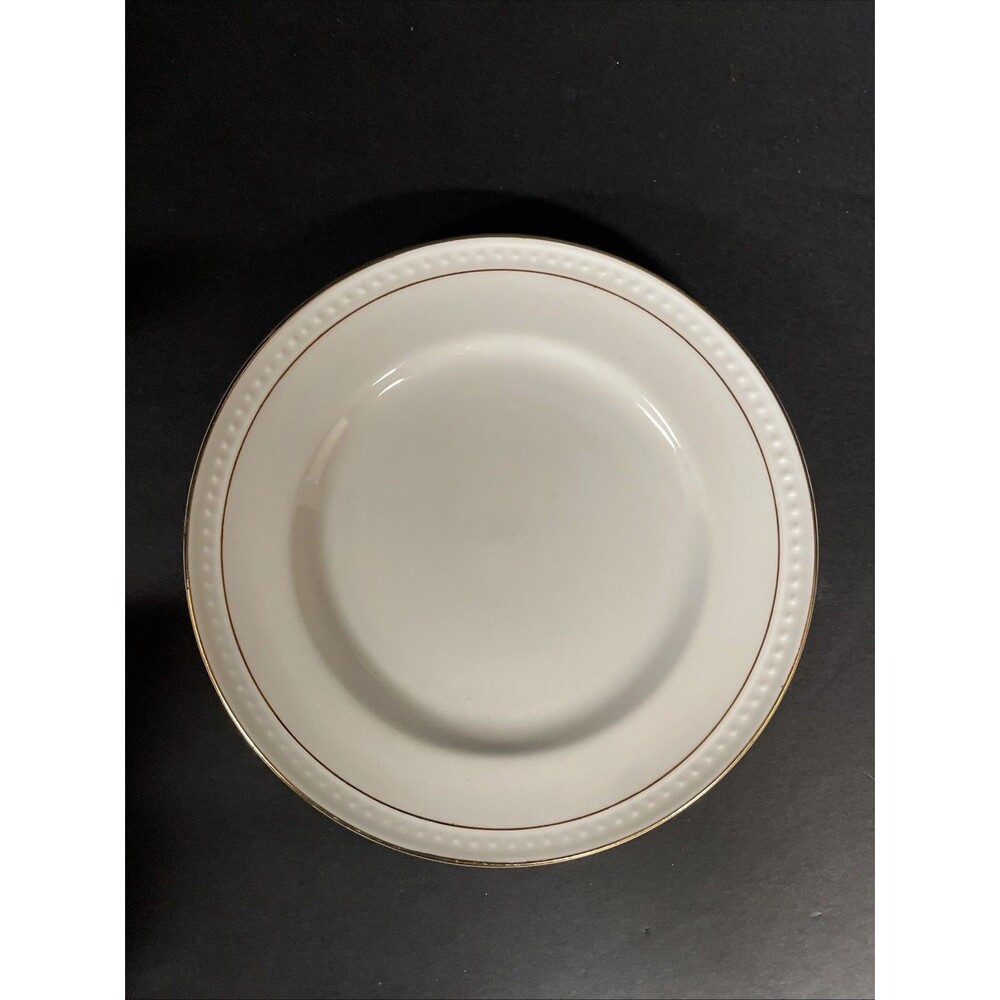 Gibson Elite -  Golden Estate Dessert/Bread Plate Cream With Gold Trim 6”
